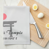 金閣寺緯度 キッチンタオル (四つ折り)