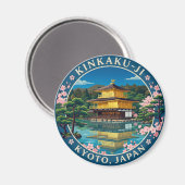 金閣寺, 京都 日本 マグネット (正面/裏面)