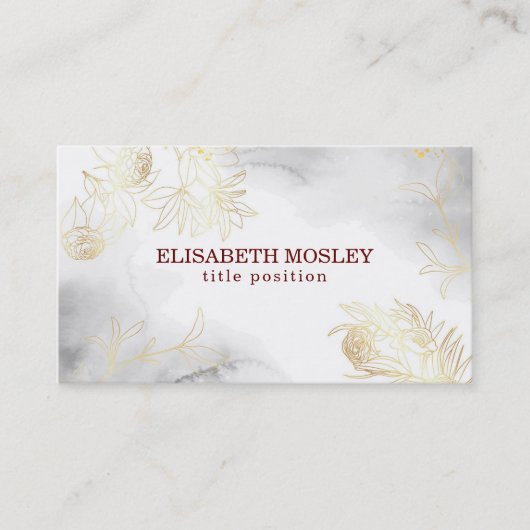 金離れの花 名刺 (正面)