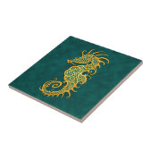 金青い種族のタツノオトシゴ タイル (側面)