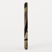 金青銅および黒い音楽ノート Case-Mate iPhoneケース (裏面/右)