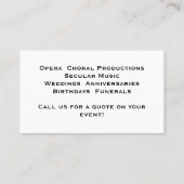 金音楽的な記号の名刺 名刺 (裏面)