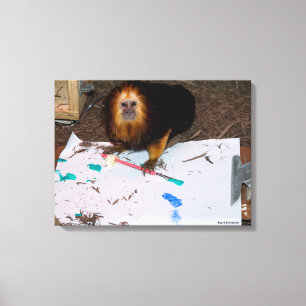金頭のライオンのTamarinの絵画 キャンバスプリント