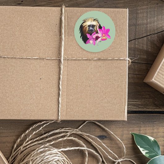 金頭のライオン・タマリン・モンキー ラウンドシール