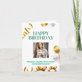 金風船の誕生日カード(プレゼントとリボン付き) 招待状