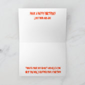 金風車のシルエットのバースデー・カード カード (内部)