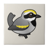 金飛んだアメリカムシクイ タイル (正面)