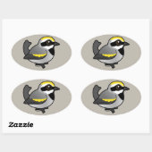 金飛んだアメリカムシクイ 楕円形シール (シート)