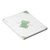 金飛んでいる絵文字 ノートパッド (アングル)