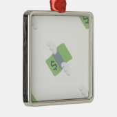 金飛んでいる絵文字 メタルオーナメント (右)