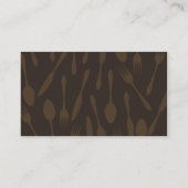 金食事用器具類及びシェフの帽子の個人的なシェフの名刺 名刺 (裏面)