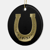 金馬蹄形 セラミックオーナメント (左)