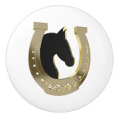 金馬蹄形 セラミックノブ (正面)