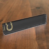 金馬蹄形 デスクネームプレート (側面)