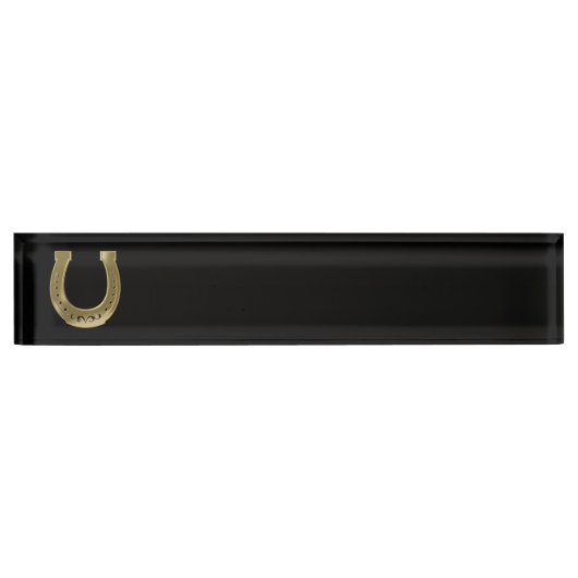 金馬蹄形 デスクネームプレート (正面)