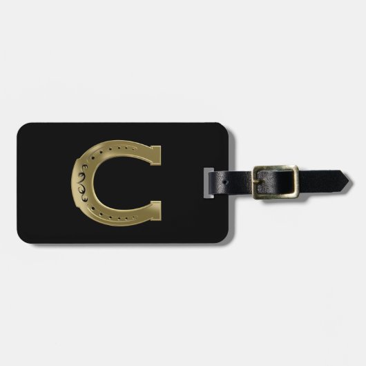 金馬蹄形 ラゲッジタグ (正面横)