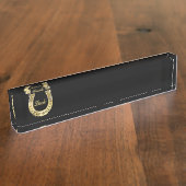 金馬蹄 デスクネームプレート (側面)