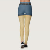 金髪おもしろいの毛皮の脚デニムショート レギンス (裏面)