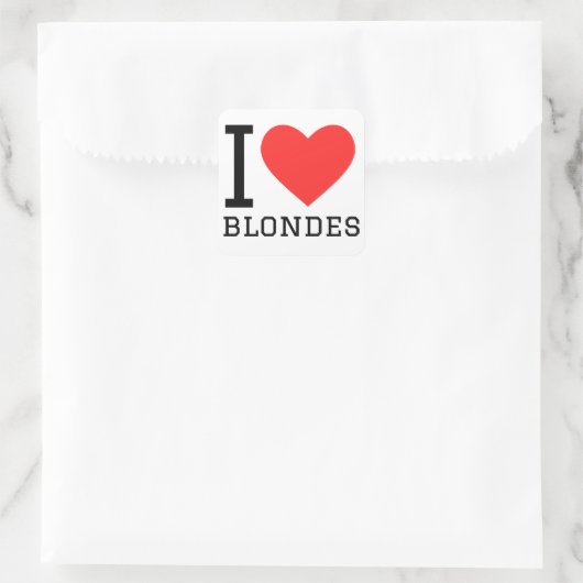 金髪が好き スクエアシール (バッグ)