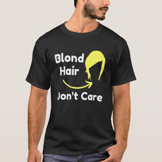 金髪だけど気にしない美容師 サルカスティック ノベルティ Tシャツ (正面)