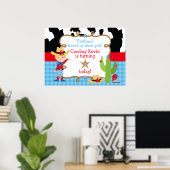 金髪のカウボーイ ウェスタン 誕生日パーティーポスター ポスター (ホームオフィス)