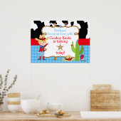 金髪のカウボーイ ウェスタン 誕生日パーティーポスター ポスター (キッチン)