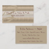 金髪のサロンのスタイリストのユニークな名刺 名刺 (正面/裏面)