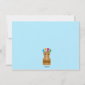 金髪のサンキューカードのかわいいルアウ（ハワイ式宴会）の女の子 サンキューカード (裏面)