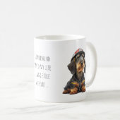 金髪のダックシュント・レスキヤー コーヒーマグカップ (正面右)