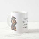 金髪のダックシュント・レスキヤー コーヒーマグカップ (正面左)