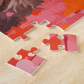 金髪のポインティンググリフォンのバレンタインの日 ジグソーパズル (側面)