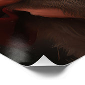 金髪のポインティンググリフォンサンタクロースのクリスマス ポスター (コーナー)