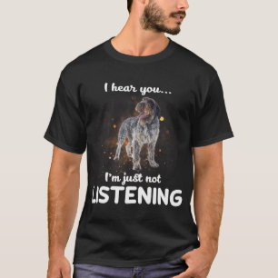 金髪のポインティンググリフォン犬聞こえないリス Tシャツ