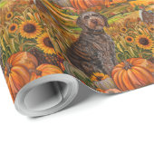金髪のポインティンググリフォン秋の感謝祭 ラッピングペーパー (ロールコーナー)