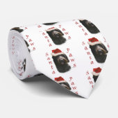 金髪のポインティンググリフォンSanta Paws ネクタイ (ロール)