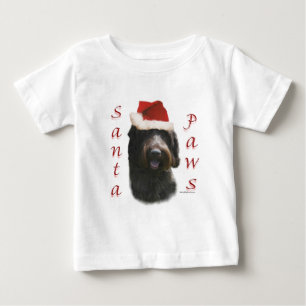 金髪のポインティンググリフォンSanta Paws ベビーTシャツ