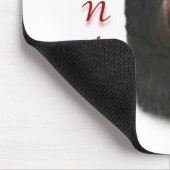 金髪のポインティンググリフォンSanta Paws マウスパッド (コーナー)