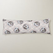 金髪のポインティング絵を描・グリフォンのペット・ドッグ・アート ボディピロー (裏面)