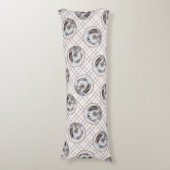 金髪のポインティング絵を描・グリフォンのペット・ドッグ・アート ボディピロー (正面縦)