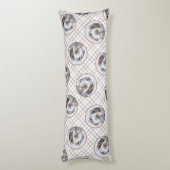 金髪のポインティング絵を描・グリフォンのペット・ドッグ・アート ボディピロー (裏面 (縦))