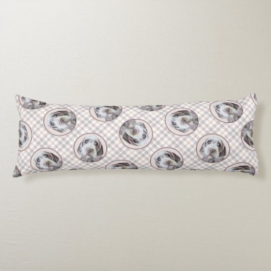 金髪のポインティング絵を描・グリフォンのペット・ドッグ・アート ボディピロー (正面)