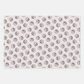 金髪のポインティング絵を描・グリフォンのペット・ドッグ・アート ラッピングペーパーシート (正面)