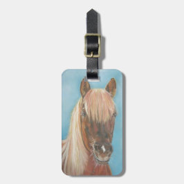 金髪のマネウマ科のート馬 ラゲッジタグ