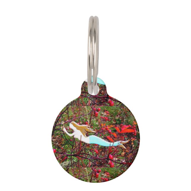 金髪のマーメイド ペット　ネームタグ (正面)