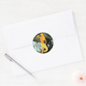 金髪のルックアウトマーメイド ラウンドシール (封筒)
