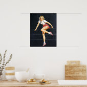 金髪のワイヤーピンアップ ポスター (キッチン)