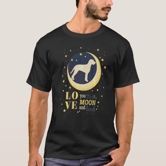 金髪のヴィツラ犬を月に愛する Tシャツ (正面)