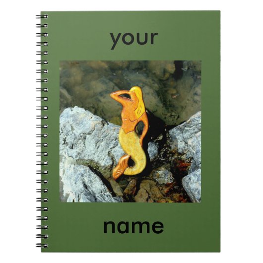 金髪の人魚が海を眺めている ノートブック (正面)