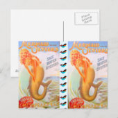 金髪の人魚のはがき ポストカード (正面/裏面)