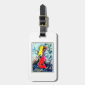 金髪の人魚のラベル ラゲッジタグ (正面縦)